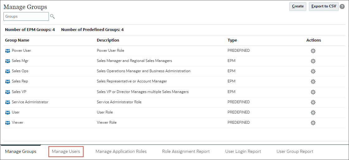 Go to Manage Users